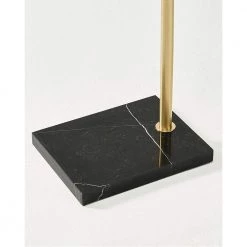 Logan 76 in. Antique Brass Arc LED Floor Lamp with Marble Base by Brightech -Brightech Sales brass brightech floor lamps jq ujb8 cywk 44 1000