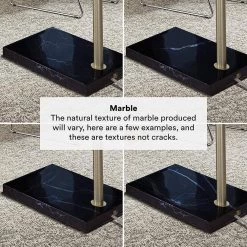 Logan 76 in. Antique Brass Arc LED Floor Lamp with Marble Base by Brightech -Brightech Sales brass brightech floor lamps jq ujb8 cywk fa 1000