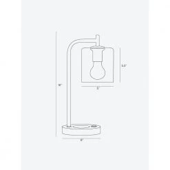 Elizabeth 16 in. Brass LED Table Lamp with Wireless Charging Pad and USB Port by Brightech -Brightech Sales brass brightech floor lamps tl elzbth bs 76 1000