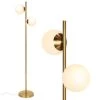 Sphere 65 in. Brass LED Floor Lamp with 2 Frosted Globe Shades by Brightech 2 Sphere 65 in. Brass LED Floor Lamp with 2 Frosted Globe Shades by Brightech -Brightech Sales brass brightech floor lamps v3 xux7 4jm4 64 1000