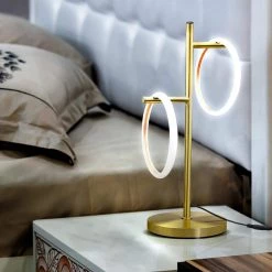 Saturn 21 in. Brass LED Tree Standing Table Lamp by Brightech 11 Saturn 21 in. Brass LED Tree Standing Table Lamp by Brightech -Brightech Sales brass brightech lamp bases tl satrn brs 1f 1000