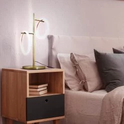 Saturn 21 in. Brass LED Tree Standing Table Lamp by Brightech 12 Saturn 21 in. Brass LED Tree Standing Table Lamp by Brightech -Brightech Sales brass brightech lamp bases tl satrn brs 44 1000