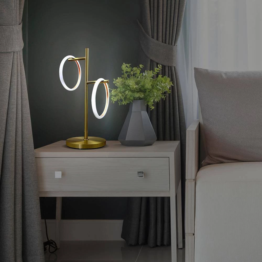 Saturn 21 in. Brass LED Tree Standing Table Lamp by Brightech 5 Saturn 21 in. Brass LED Tree Standing Table Lamp by Brightech - Image 3