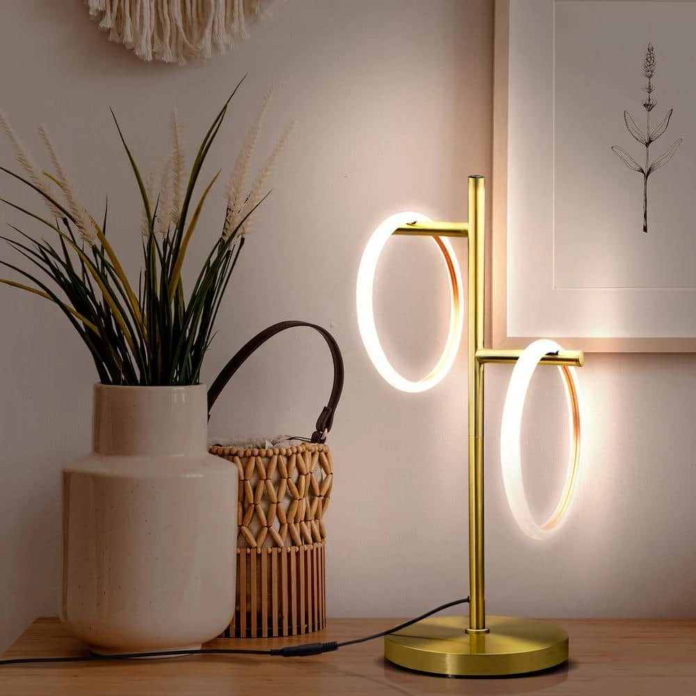 Saturn 21 in. Brass LED Tree Standing Table Lamp by Brightech 4 Saturn 21 in. Brass LED Tree Standing Table Lamp by Brightech - Image 2