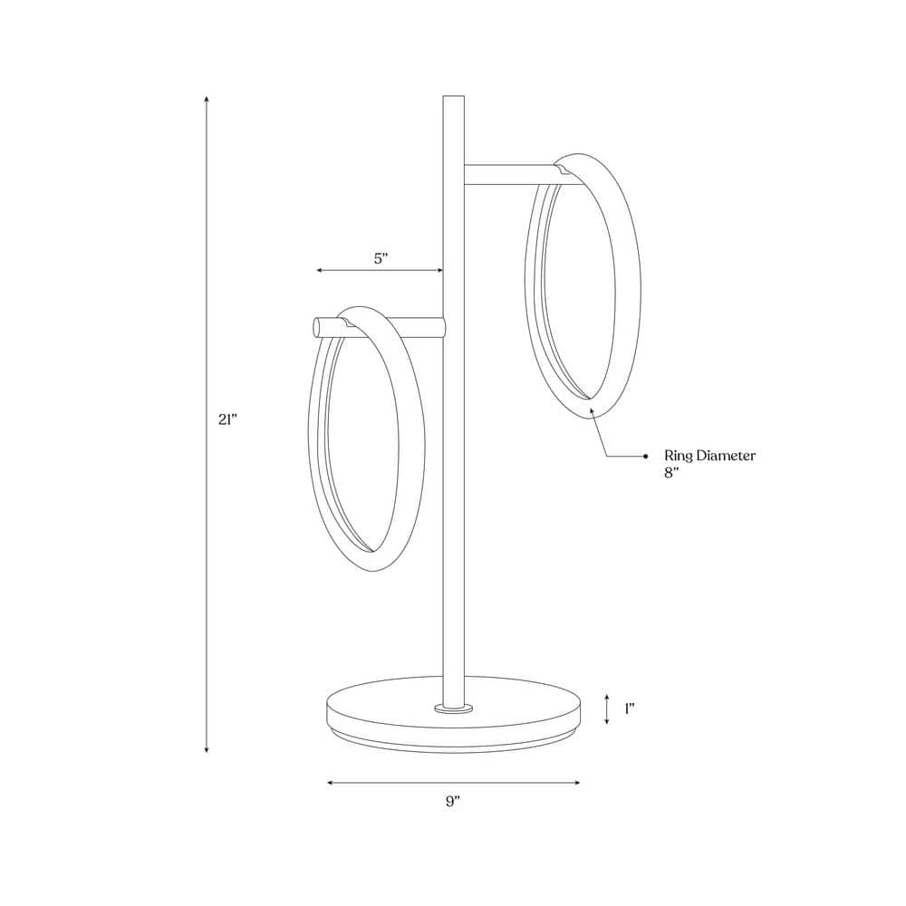 Saturn 21 in. Brass LED Tree Standing Table Lamp by Brightech 8 Saturn 21 in. Brass LED Tree Standing Table Lamp by Brightech - Image 6