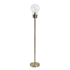 Liv 55 in. Brass Floor Lamp with Glass Shade by Manor Brook -Brightech Sales brass manor brook floor lamps mb100282 44 1000