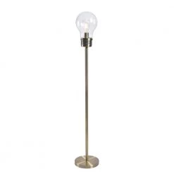 Liv 55 in. Brass Floor Lamp with Glass Shade by Manor Brook