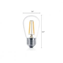 2-Watt S14 Dimmable LED Edison Light Bulbs Soft White 2700K (15-Pack) by Brightech -Brightech Sales brightech edison bulbs hj 4h2m feqn 76 1000