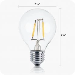 1-Watt G40 Dimmable LED Edison Light Bulbs Soft White 2700K (15-Pack) by Brightech -Brightech Sales brightech edison bulbs vd pk9o 23yo 1f 1000