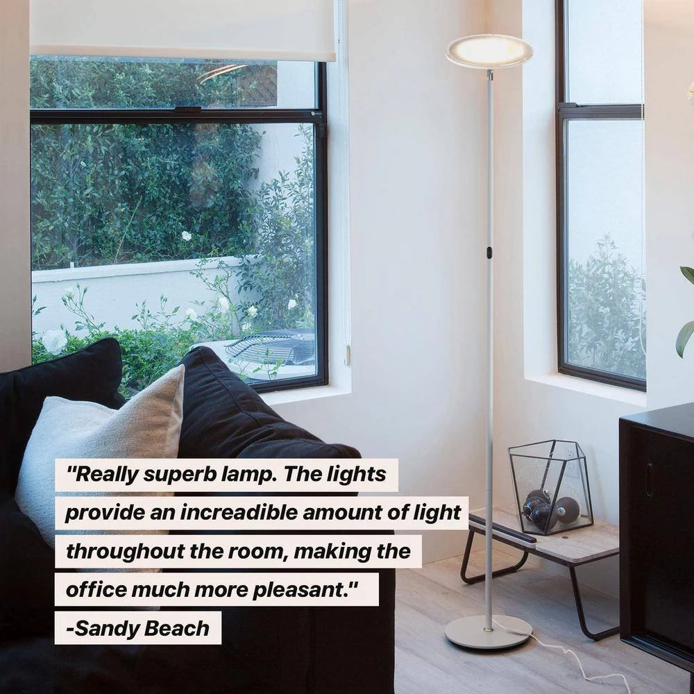 Sky 63 in. Bronze Torchiere LED Floor Lamp by Brightech 6 Sky 63 in. Bronze Torchiere LED Floor Lamp by Brightech - Image 4