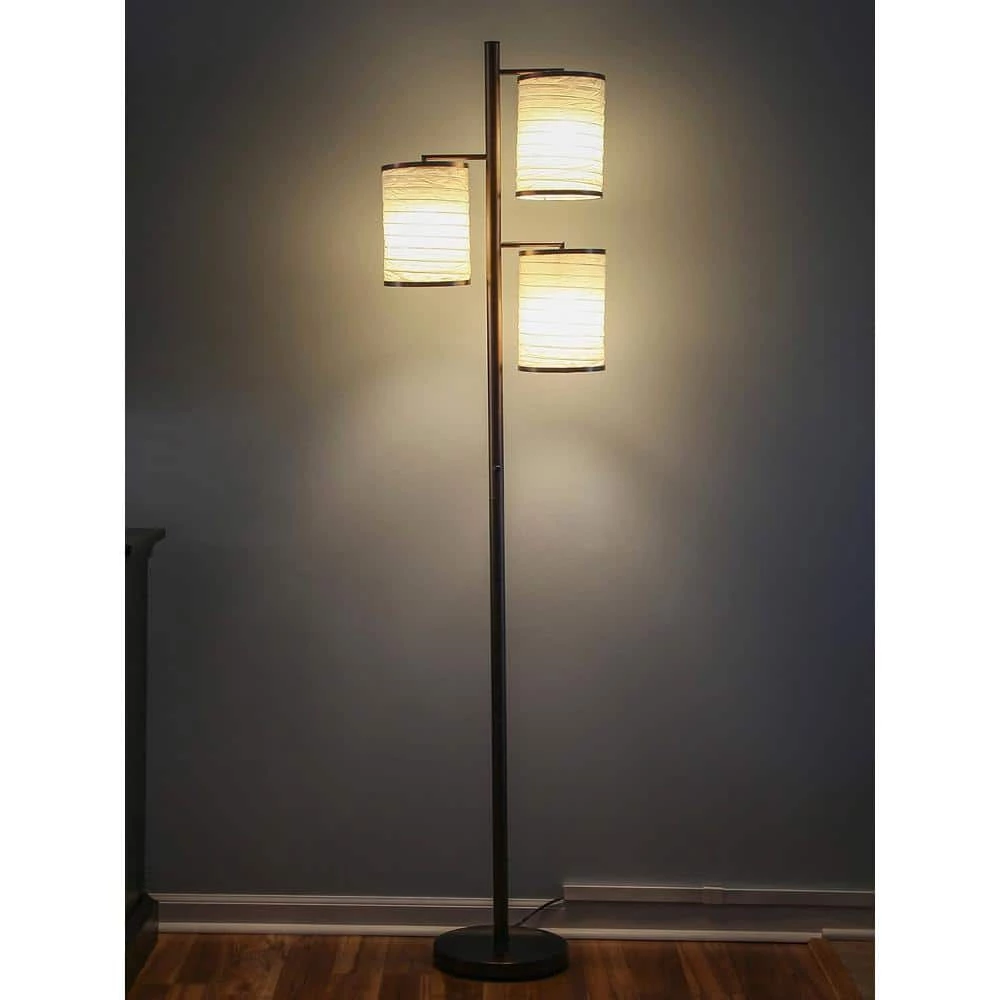 Liam 74 in. Bronze Dimmable Lantern Tree LED Floor Lamp by Brightech 7 Liam 74 in. Bronze Dimmable Lantern Tree LED Floor Lamp by Brightech - Image 5
