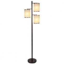 Liam 74 in. Bronze Dimmable Lantern Tree LED Floor Lamp by Brightech