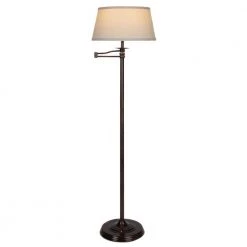 Caden 62 in. Bronze Industrial Style LED Floor Lamp with Swing Arm by Brightech