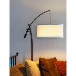 Grayson 84 in. Bronze Arc LED Floor Lamp with Adjustable Arm by Brightech -Brightech Sales bronze brightech floor lamps eq 9bl4 6b6j 4f 1000