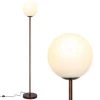 Luna 65 in. Bronze Standing LED Floor Lamp With Glass Globe by Brightech