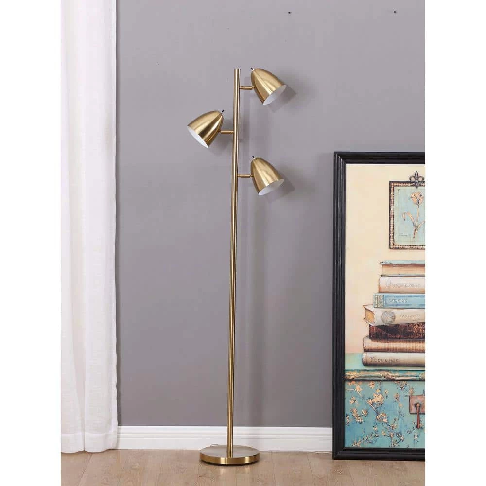 Jacob 64 in. Bronze Tree LED Floor Lamp with 3 Adjustable Lights by Brightech 5 Jacob 64 in. Bronze Tree LED Floor Lamp with 3 Adjustable Lights by Brightech - Image 3