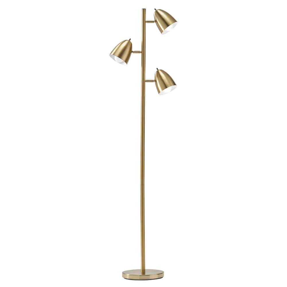 Jacob 64 in. Bronze Tree LED Floor Lamp with 3 Adjustable Lights by Brightech 3 Jacob 64 in. Bronze Tree LED Floor Lamp with 3 Adjustable Lights by Brightech