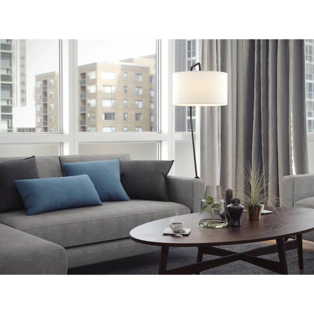 Enoch 60 in. Bronze Tripod Arc Floor Lamp with Drum Shade by Manor Brook 10 Enoch 60 in. Bronze Tripod Arc Floor Lamp with Drum Shade by Manor Brook - Image 8