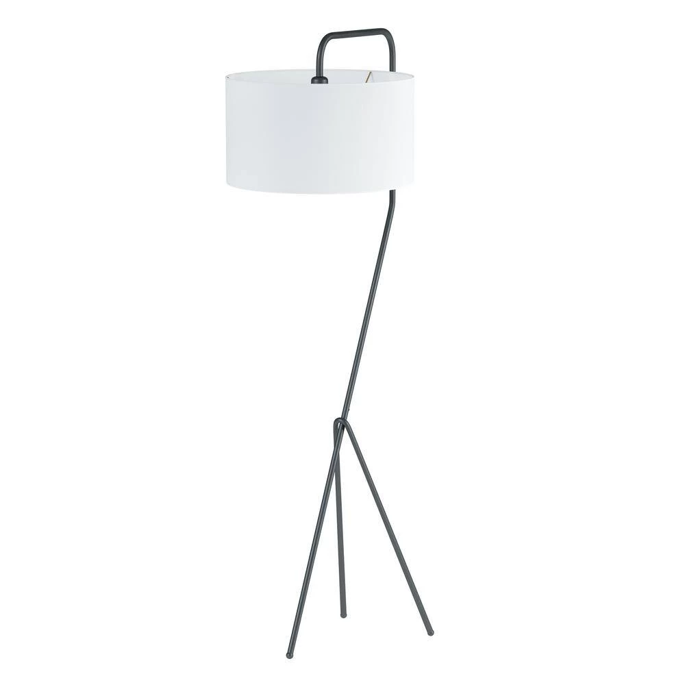 Enoch 60 in. Bronze Tripod Arc Floor Lamp with Drum Shade by Manor Brook 7 Enoch 60 in. Bronze Tripod Arc Floor Lamp with Drum Shade by Manor Brook - Image 5