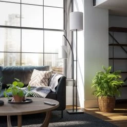 74 in. Leville Mother and Son Lamp Torch Torchieres by Manor Brook -Brightech Sales bronze manor brook floor lamps mb100668 1f 1000