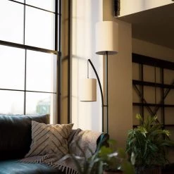 74 in. Leville Mother and Son Lamp Torch Torchieres by Manor Brook -Brightech Sales bronze manor brook floor lamps mb100668 4f 1000