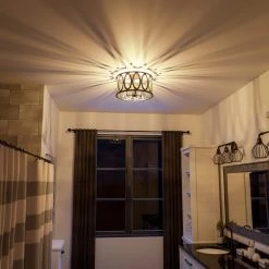 9 in. Hugenot Flush Mount Drum by Manor Brook -Brightech Sales bronze manor brook flush mount lights mb100683 76 1000