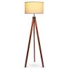 Eden 60 in. Havanah Brown Tripod Floor Lamp with Solid Wood Legs by Brightech -Brightech Sales brown brightech floor lamps fl edn 64 1000