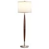 Lucas 61 in. Walnut Brown Mid-Century Modern LED Floor Lamp by Brightech