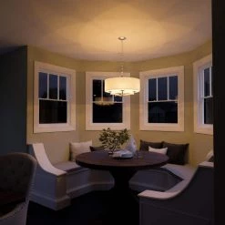 16 in. Murdoch 16 in. 5-Light Pendant Drum by Manor Brook 16 16 in. Murdoch 16 in. 5-Light Pendant Drum by Manor Brook -Brightech Sales brushed steel manor brook chandeliers mb100680 76 1000