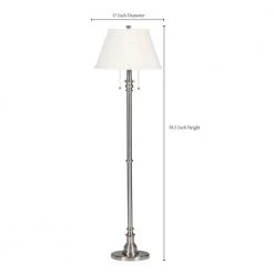 Spyglass 60 in. Brushed Steel Floor Lamp by Manor Brook -Brightech Sales brushed steel manor brook floor lamps 30438bs 4f 1000