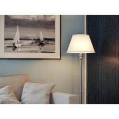 Spyglass 60 in. Brushed Steel Floor Lamp by Manor Brook -Brightech Sales brushed steel manor brook floor lamps 30438bs 76 1000