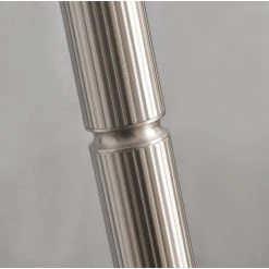 Reading 59 in. Brushed Steel Indoor Swing-Arm Floor Lamp by Manor Brook -Brightech Sales brushed steel manor brook floor lamps mb100062 fa 1000