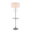 Stella 61.75 in. Brushed Steel Floor Lamp with Glass Table by Manor Brook 1 Stella 61.75 in. Brushed Steel Floor Lamp with Glass Table by Manor Brook -Brightech Sales brushed steel manor brook floor lamps mb100232 64 1000