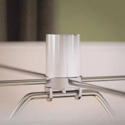 Marlene 60.75 in. Brushed Steel Indoor Floor Lamp with White Drum Shade by Manor Brook -Brightech Sales brushed steel manor brook floor lamps mb100538 44 1000