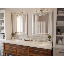 Dunlap 3-Light Brushed Steel Vanity by Manor Brook -Brightech Sales brushed steel manor brook vanity lighting mb100379 1f 1000