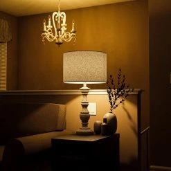 Savannah 28 in. Chalk White Indoor Table Lamp by Manor Brook -Brightech Sales chalk white manor brook table lamps mb100255 31 1000