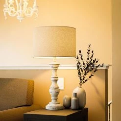 Savannah 28 in. Chalk White Indoor Table Lamp by Manor Brook -Brightech Sales chalk white manor brook table lamps mb100255 76 1000