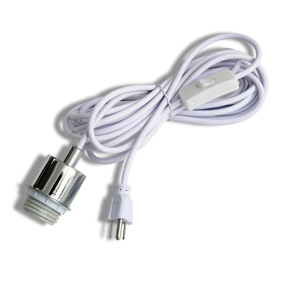 Havana 1-Light Chrome Plug-In Swag Pendant with Silk Shade by Manor Brook 5 Havana 1-Light Chrome Plug-In Swag Pendant with Silk Shade by Manor Brook - Image 3