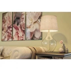 Shelby 30 in. Clear Glass and Chrome Indoor Table Lamp by Manor Brook -Brightech Sales clear glass and chrome manor brook table lamps mb100286 1f 1000