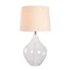 Shelby 30 in. Clear Glass and Chrome Indoor Table Lamp by Manor Brook