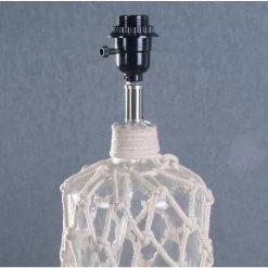 Oxford 22 in. Clear Glass Accent Lamp with Rope Wrap by Manor Brook -Brightech Sales clear textured glass with rope wrap manor brook table lamps mb100562 1f 1000