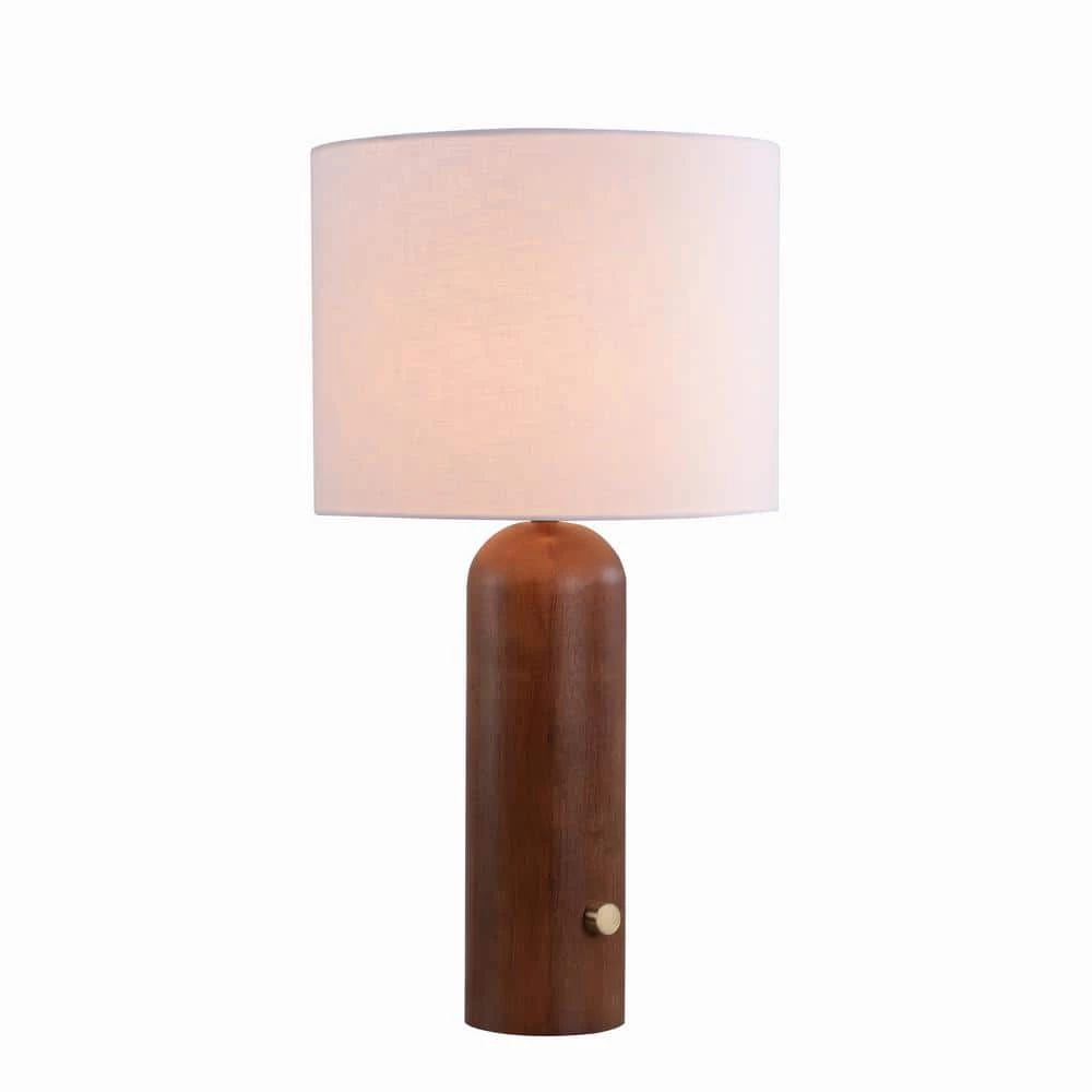 Dorsey 24.75 in. Dark Wood Table Lamp by Manor Brook 3 Dorsey 24.75 in. Dark Wood Table Lamp by Manor Brook