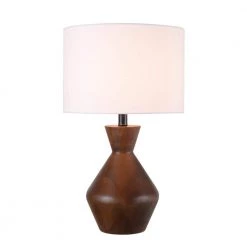 Abriella 21.75 in. Dark Wood Accent Lamp by Manor Brook