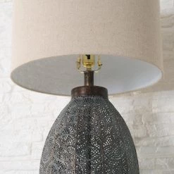 Laszlo 29.5 in. Distressed Bronze Indoor Table Lamp by Manor Brook -Brightech Sales distressed bronze manor brook table lamps mb100239 44 1000