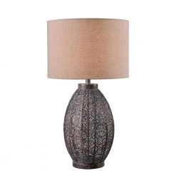 Laszlo 29.5 in. Distressed Bronze Indoor Table Lamp by Manor Brook