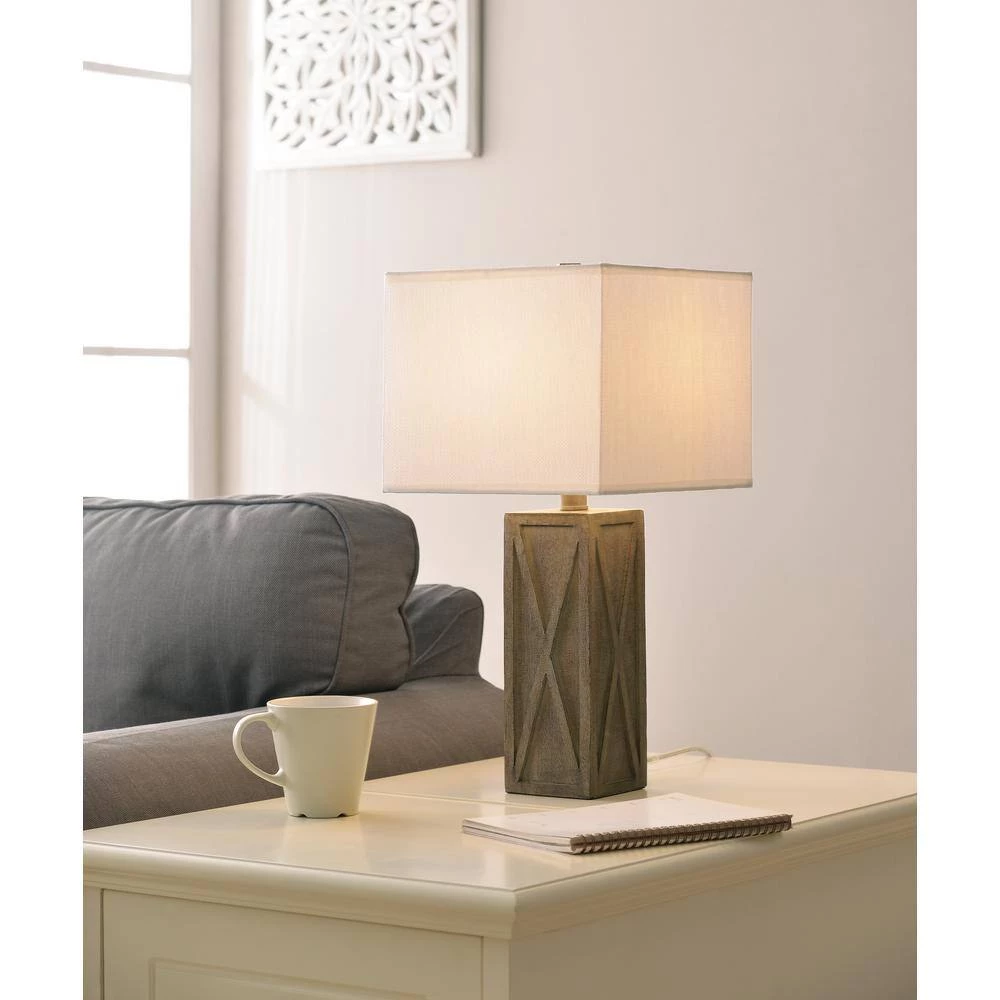 Bessie 19.75 in. Driftwood Accent Lamp by Manor Brook 4 Bessie 19.75 in. Driftwood Accent Lamp by Manor Brook - Image 2