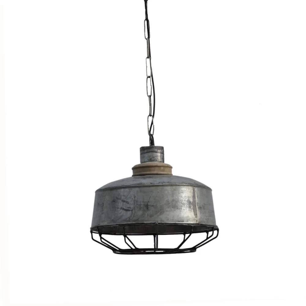 Kenster 1-Light Galvanized Pendant with Wood Accent by Manor Brook 3 Kenster 1-Light Galvanized Pendant with Wood Accent by Manor Brook