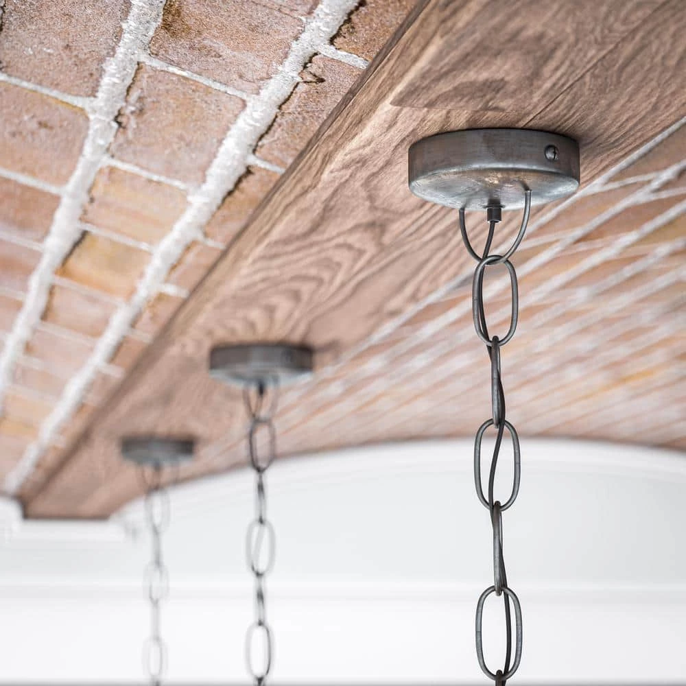 Kenster 1-Light Galvanized Pendant with Wood Accent by Manor Brook 8 Kenster 1-Light Galvanized Pendant with Wood Accent by Manor Brook - Image 6