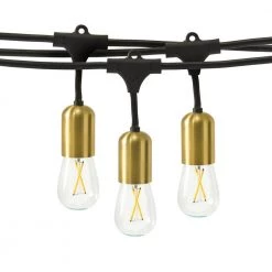 Glow Outdoor 48 ft. Plug-in LED 2W S14 Edison Bulb Hanging String Light 2700K by Brightech