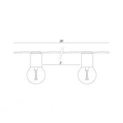 Glow Globe Outdoor 26 ft. Plug-in LED 1W G40 Globe Bulb String Light by Brightech -Brightech Sales gold brightech string lights glw g40 26 ww fa 1000